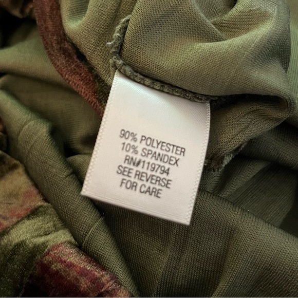 Apt 9 Fairy Grunge Forest Nymph Y2K Vibes Blouse Olive Combo M - Picture 3 of 6